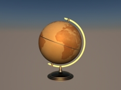 地球仪4c4d模型免费下载