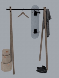 滑板场景c4d模型免费下载