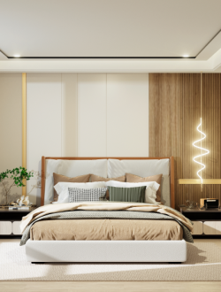 现代卧室-octane渲染免费下载